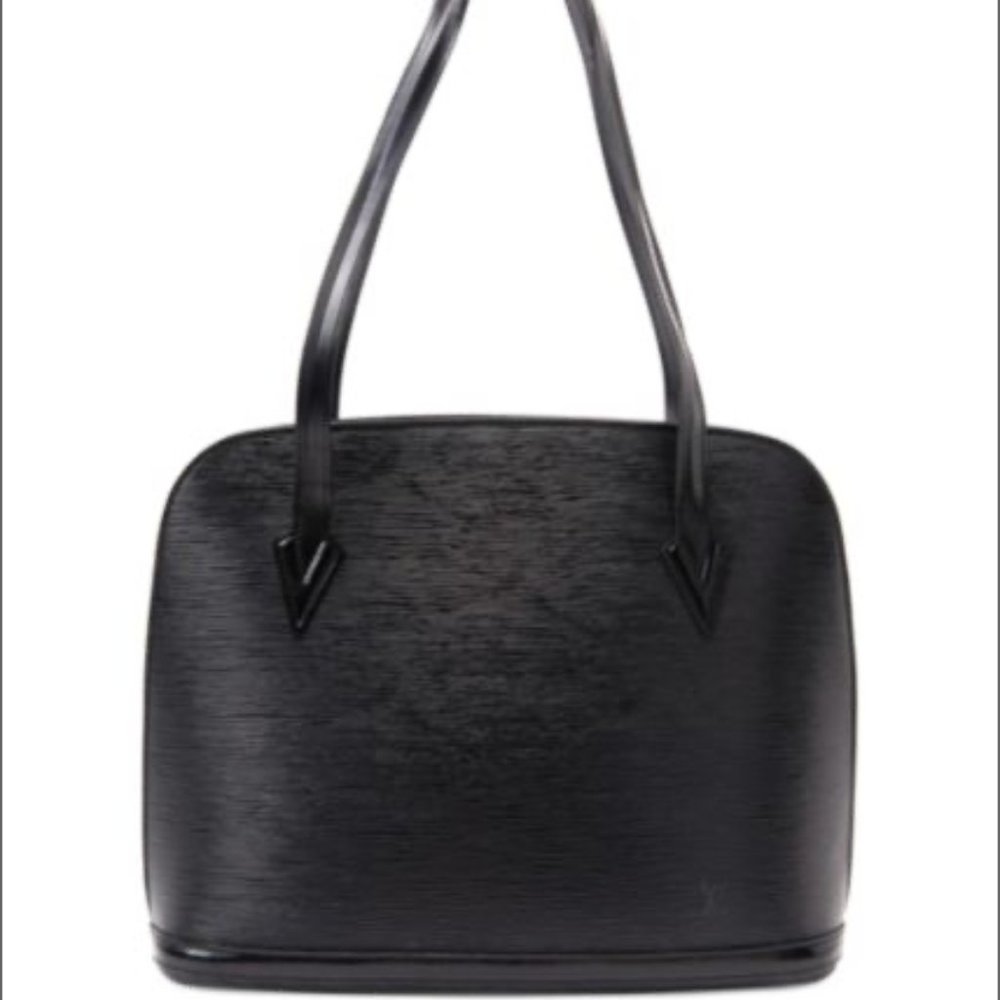 LOUIS VUITTON EPI LUSSAC BLACK LEATHER HANDDBAG